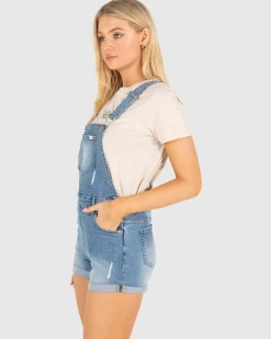 Unit Clothing UNIT Ladies Bailey Denim Overalls BLUE Online