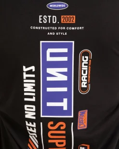 Unit Clothing UNIT Last Lap Mens T-Shirt BLACK Hot