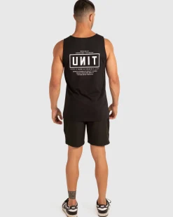 Unit Clothing UNIT Mens Daily Singlet BLACK Cheap