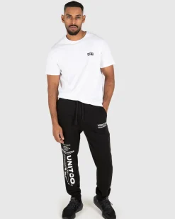 Unit Clothing UNIT Mens Worldwide Track Pants BLACK Hot