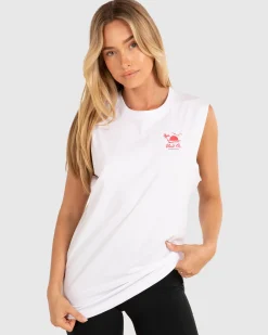 Unit Clothing UNIT Sunshine Ladies Muscle Tee WHITE Store